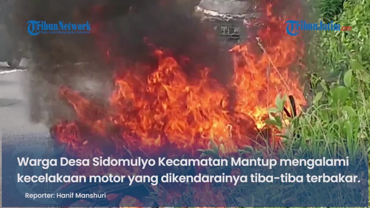 Mau Beli Obat Keluarganya yang Sakit Motor Malah Terbakar