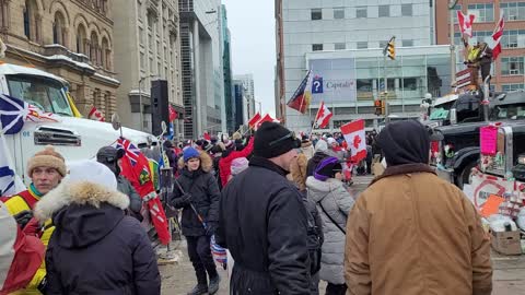 Ottawa February 6 - Freedom Protest This is ground zero in front of Parliament Hill about 1:30pm.