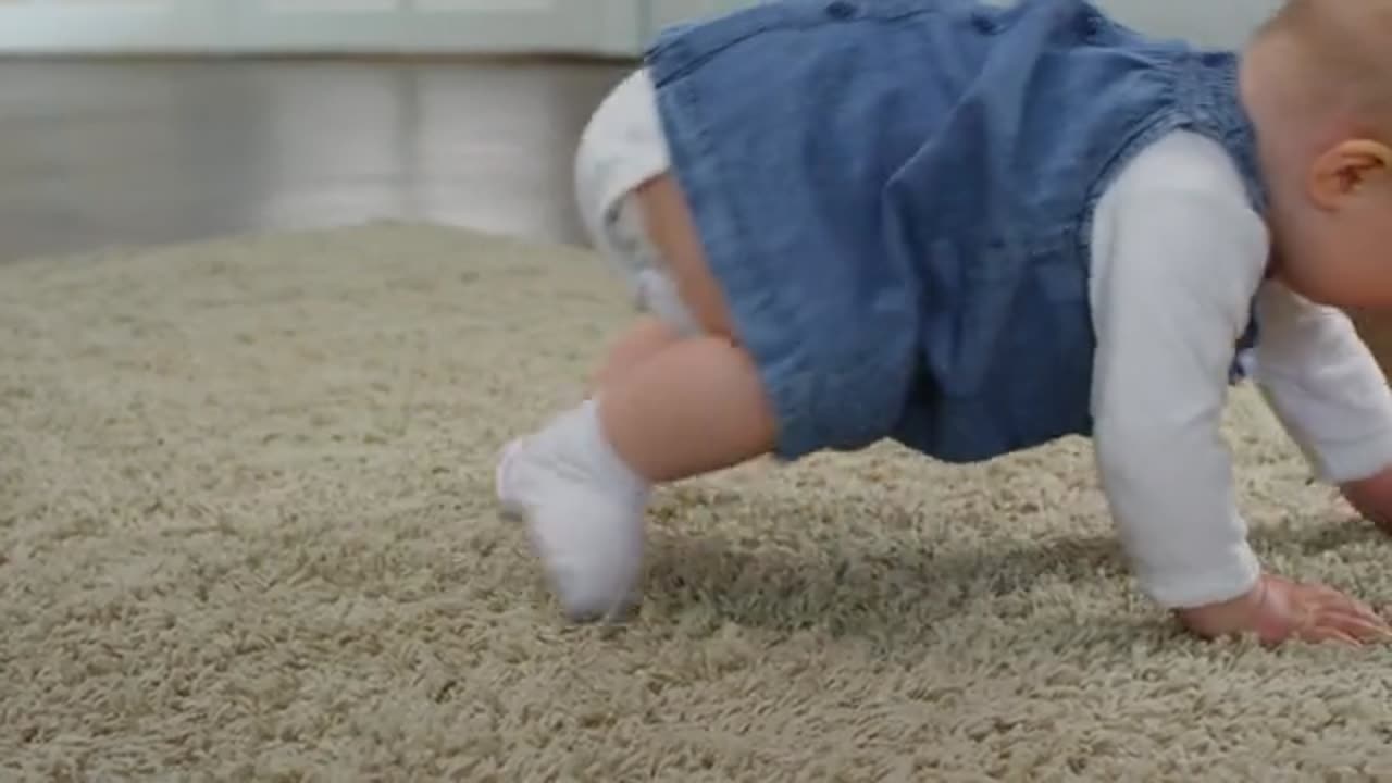 Funny baby working