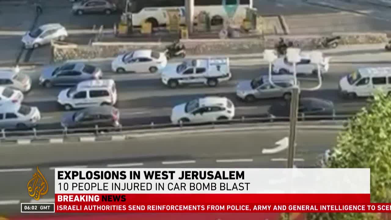 Explosion reported near a Jerusalem bus stop