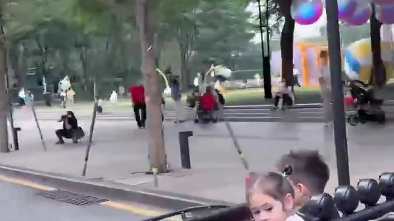 Two children driving the car on every places where even roads are not available.