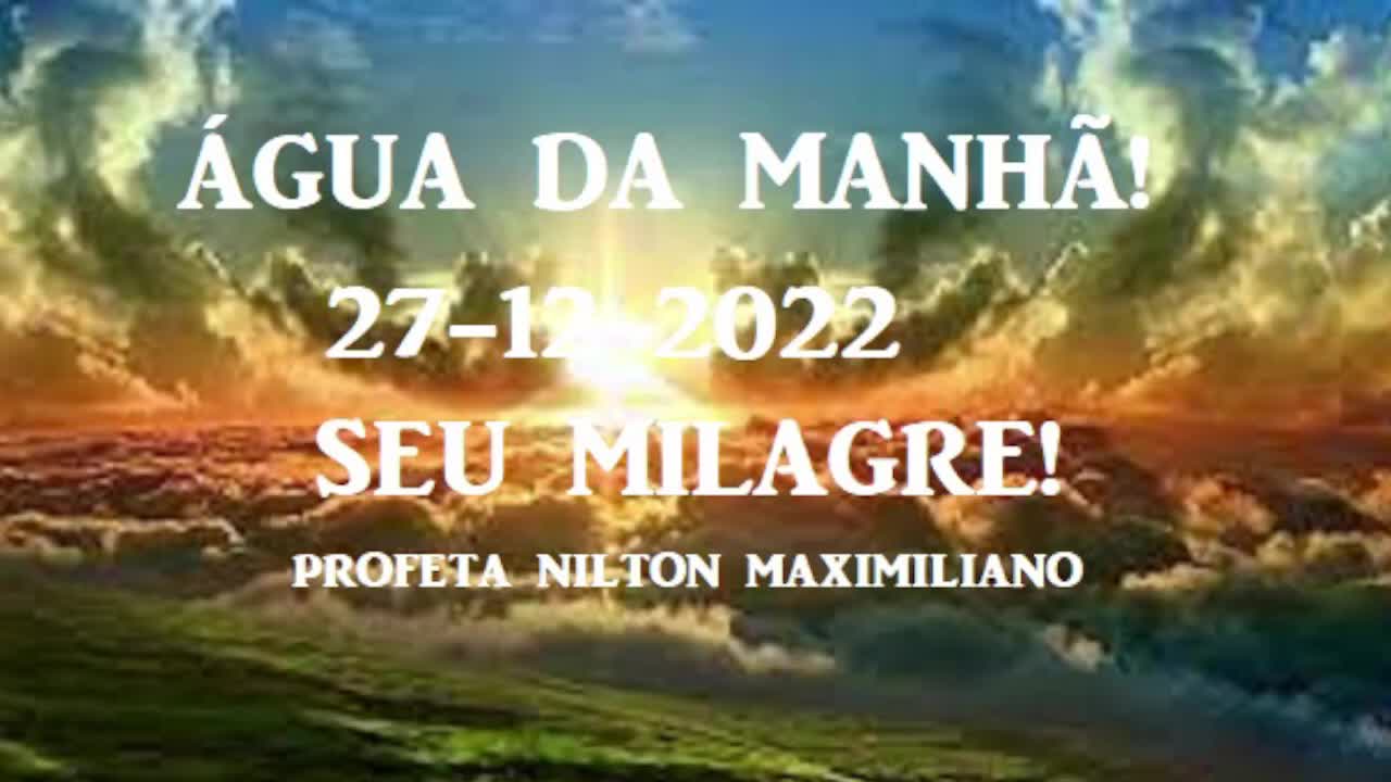 ÁGUA DA MANHÃ!