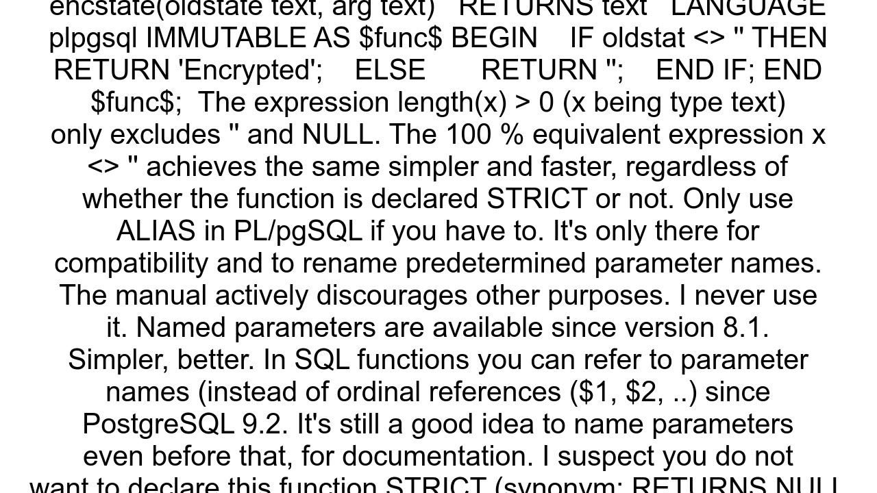 Attempting to write PostgreSQL 9.0 function