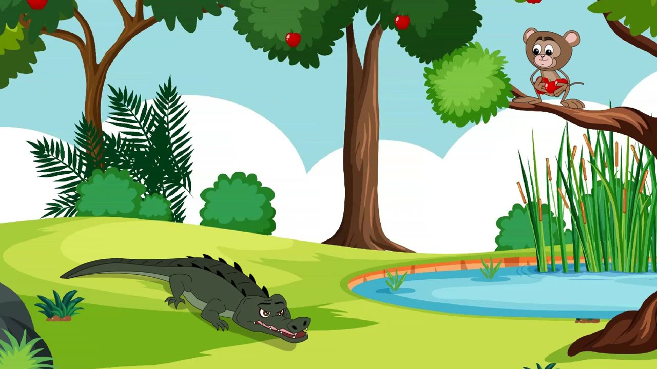 Monkey And The Crocodile #Story