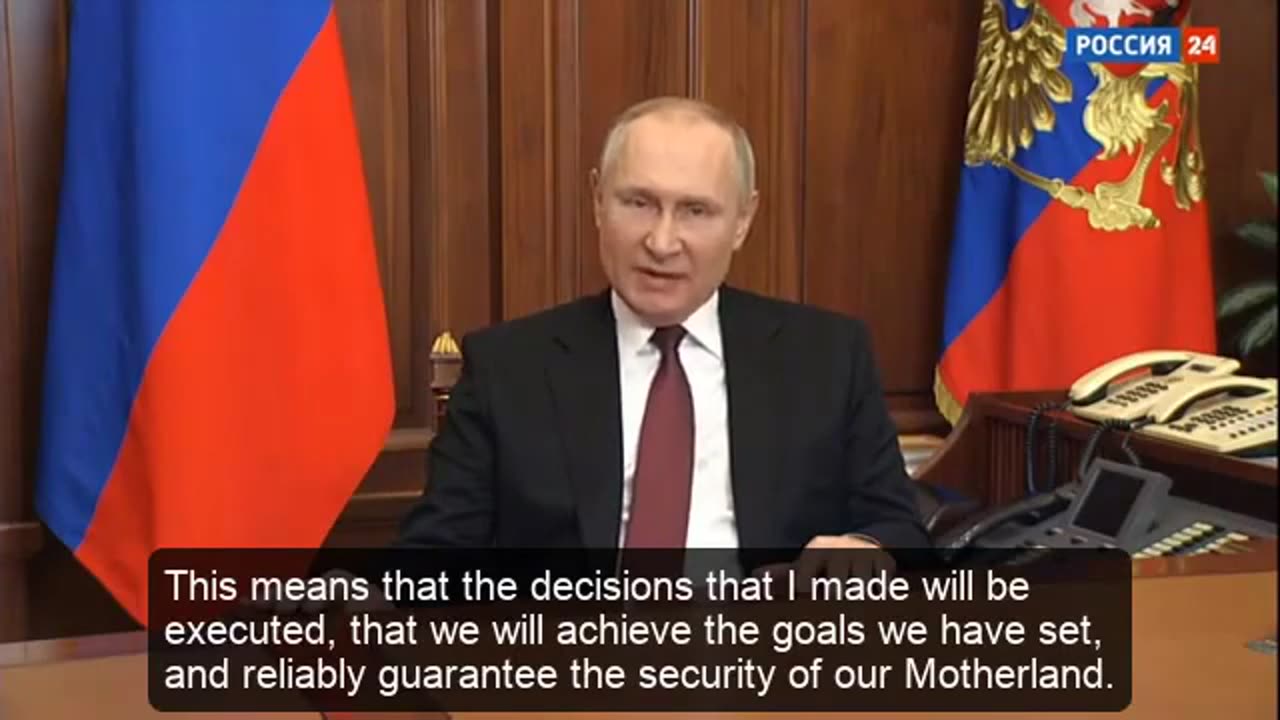 2022-02-24 Vladimir Putin's Speech on Ukraine special operation ENG subs