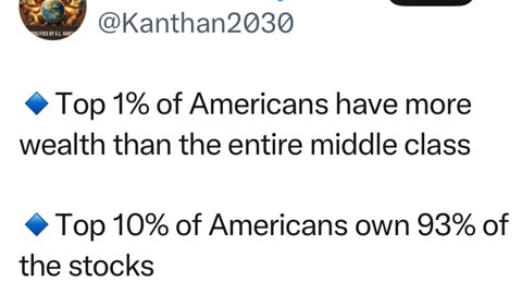 Top 1% of Americans have more wealth than the entire middle class.