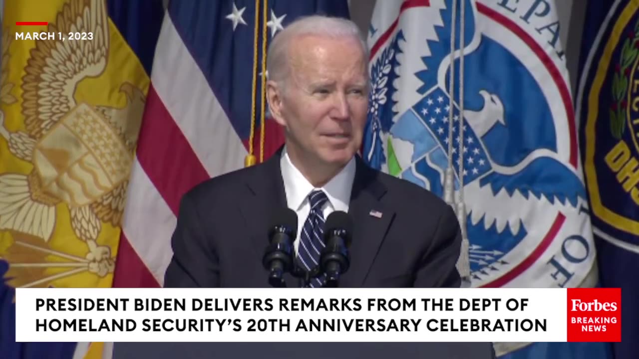 'God Bless The Patriots In The Department Of Homeland Security'- Biden Marks DHS 20th Anniversary