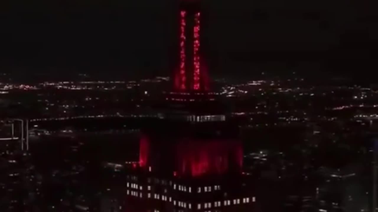 The Empire State Building Lit Up In Red | 🤔🍿