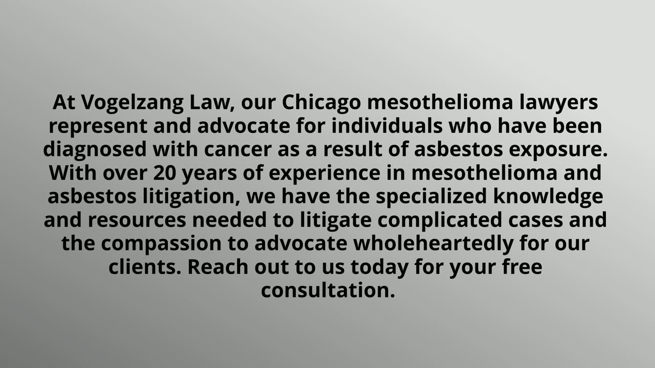 Chicago Mesothelioma Lawyer