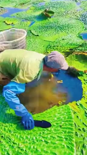 Harvesting this giant lotus today!