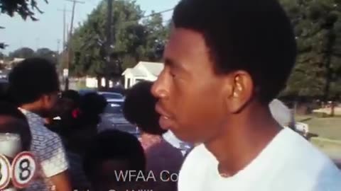 Desegregation bussing on the 1st day of school in Dallas, 1971.