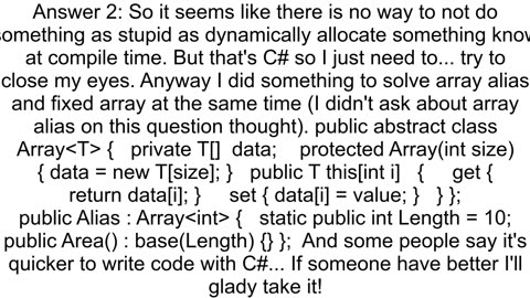 Fixed size array equivalent to C stdarray