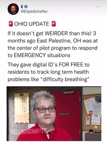 OHIO EAST PALESTINE ⬆️ DATE A PILOT PROGRAM THAT GAVE FREE DIGITAL 🆔 TO RESIDENTS 🤷3 MONTHS PRIOR TO DISASTER
