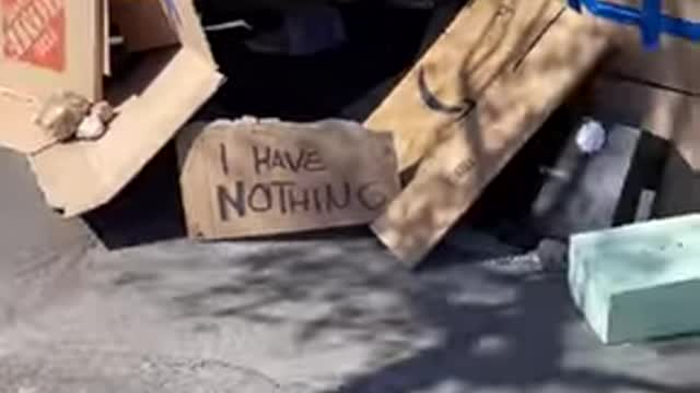 man gets caught faking being homeless