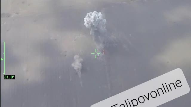 Russian drone hit enemy vehicles