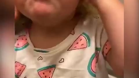 Baby cried but mom made her storng