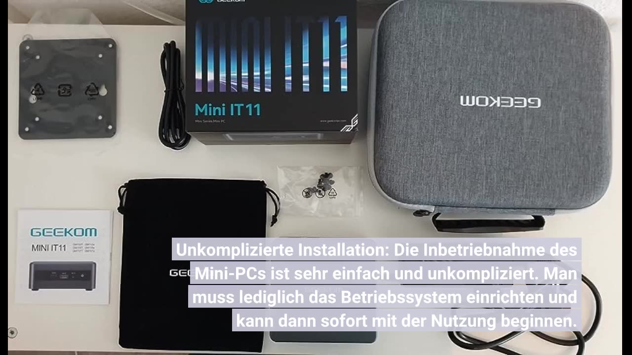 GEEKOM Mini PC, Mini Computer IT8SE Intel Core i3-8109U 8GB Dual-Channel DDR4 256GB SSD