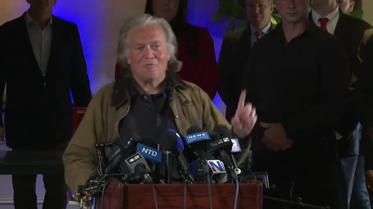 LIVE Steve Bannon speaks out after prison release in New York