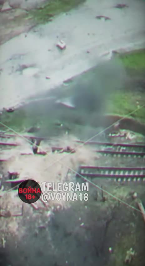 Ukrainian Throws Grenades into Russian Bunker