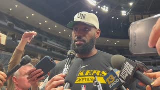 Lakers practice before game 1 of the western conference semifinals against Denver nuggets