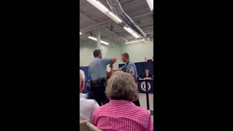 Chatham Woman dragged out during public testimoney before Board of Elections