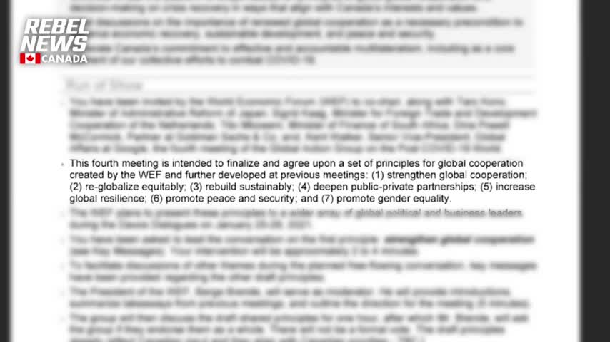 Documents Regarding W.E.F. Great Reset Meetings using COVID to "Restructure Society"
