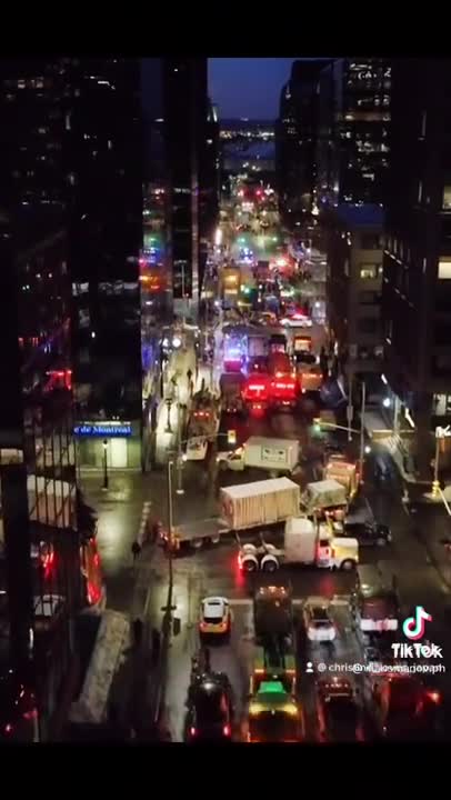 Past drone footage of Ottawa convoy