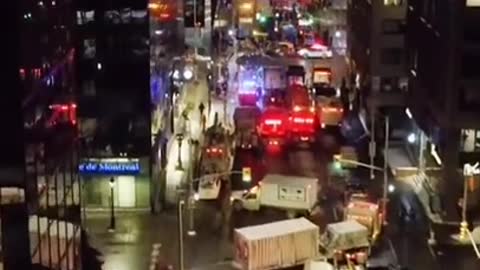Past drone footage of Ottawa convoy