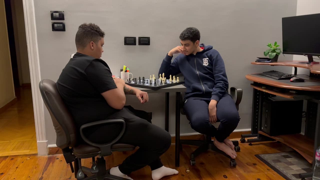 Playing chess with my friend I kicked his ass so bad that he started crying