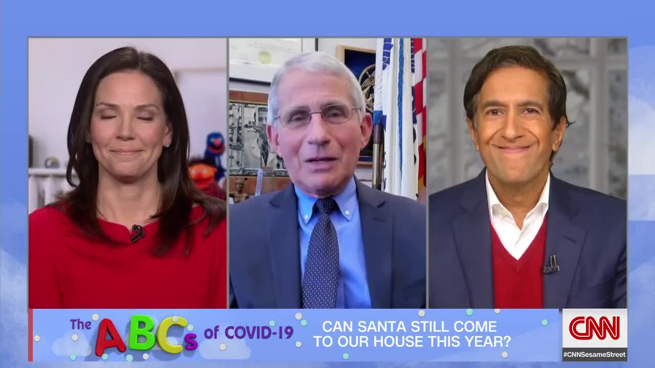 Fauci telling a 6yr old child that he jabbed Santa Claus.