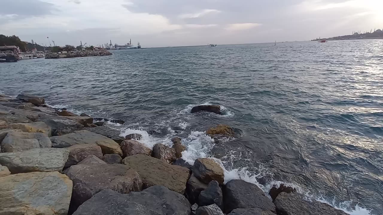 Beautiful natural view of the sea beach