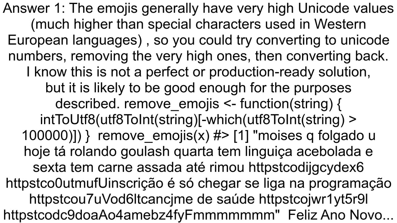 Is there any way to remove Emoji and keep other special characters in R