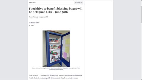 Konza Prairie Community Health Center Hosting Food Drive in Junction City, KS from June 26 to 30