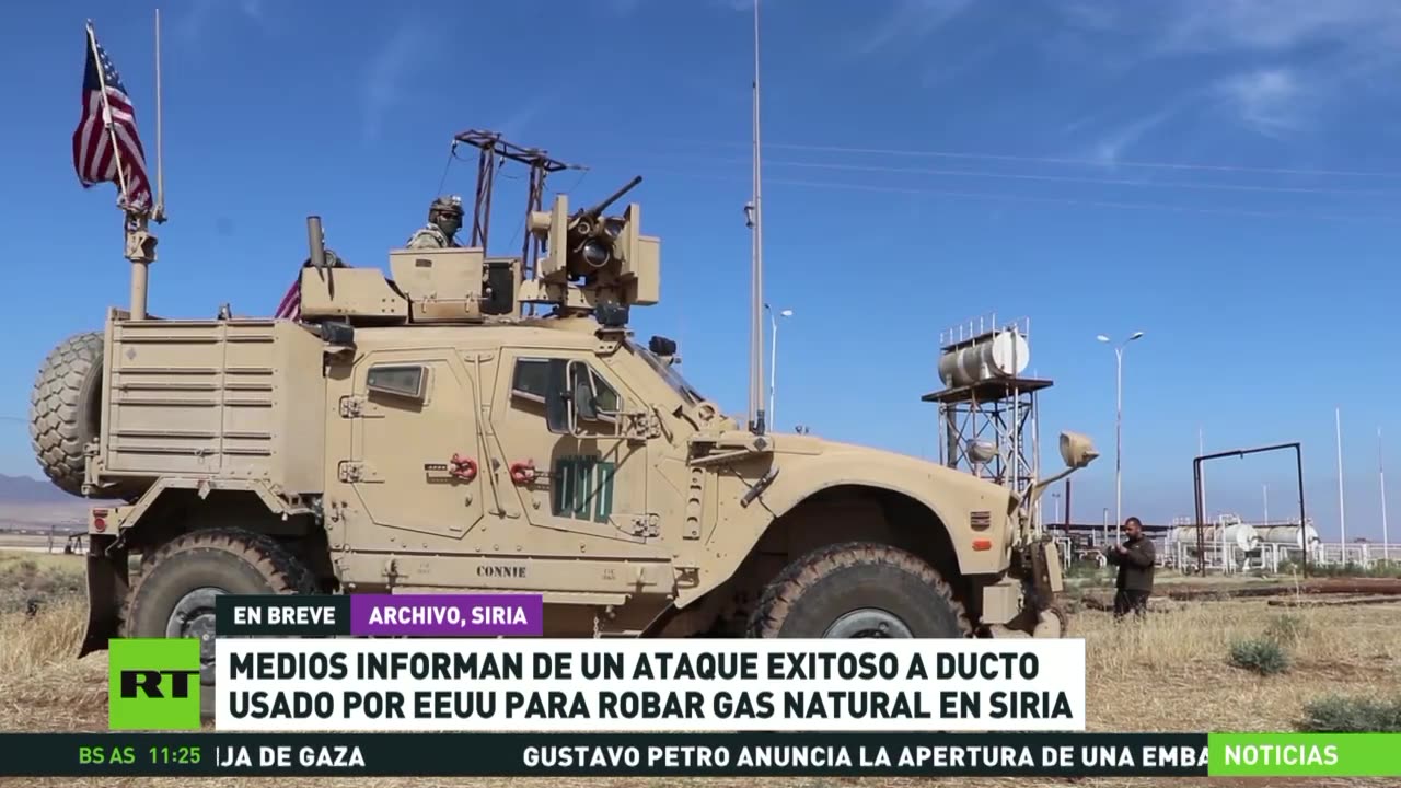 Medios informan de un ataque exitoso a un ducto usado por EE.UU. para robar gas natural en Siria