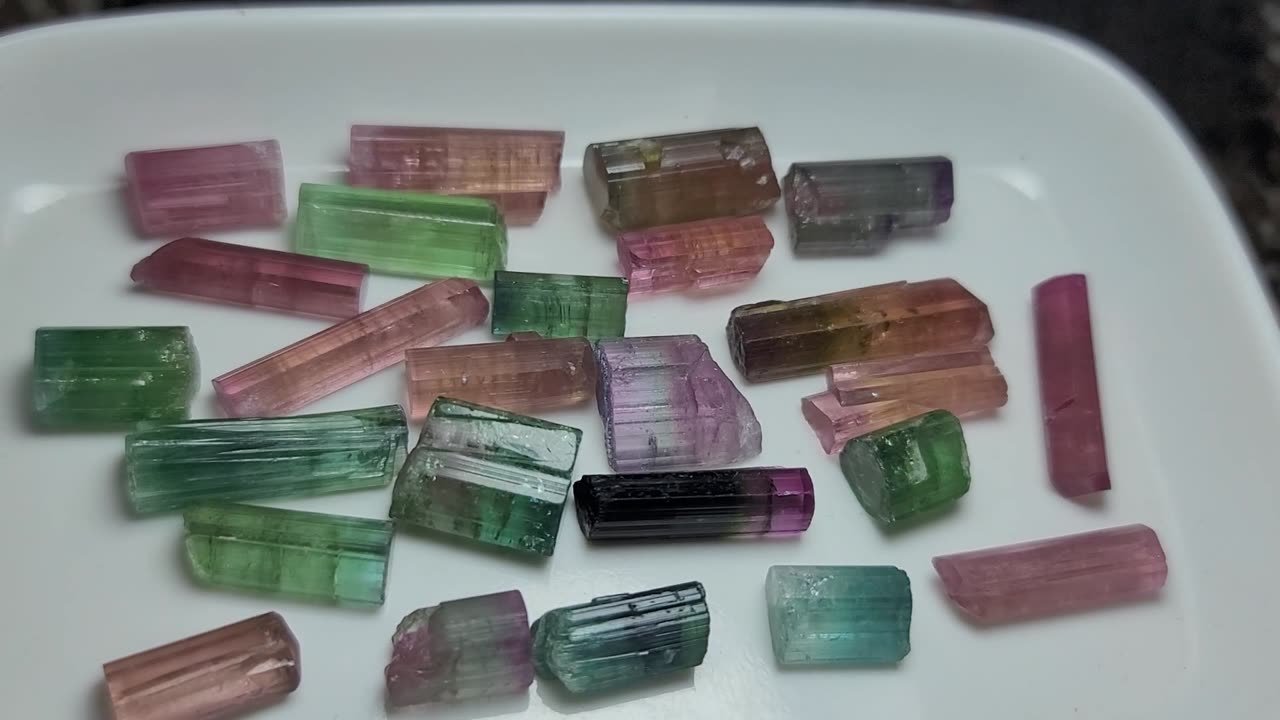 Mix colour Tourmaline crystals