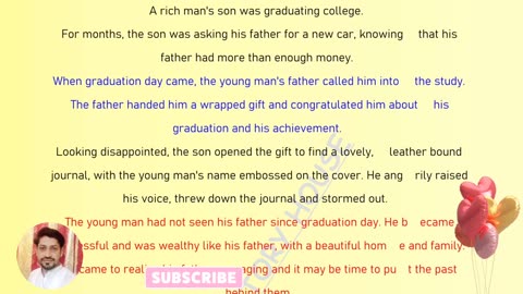 A RICH MAN AND HIS SON II ENGLISH STORY II MORAL STORY