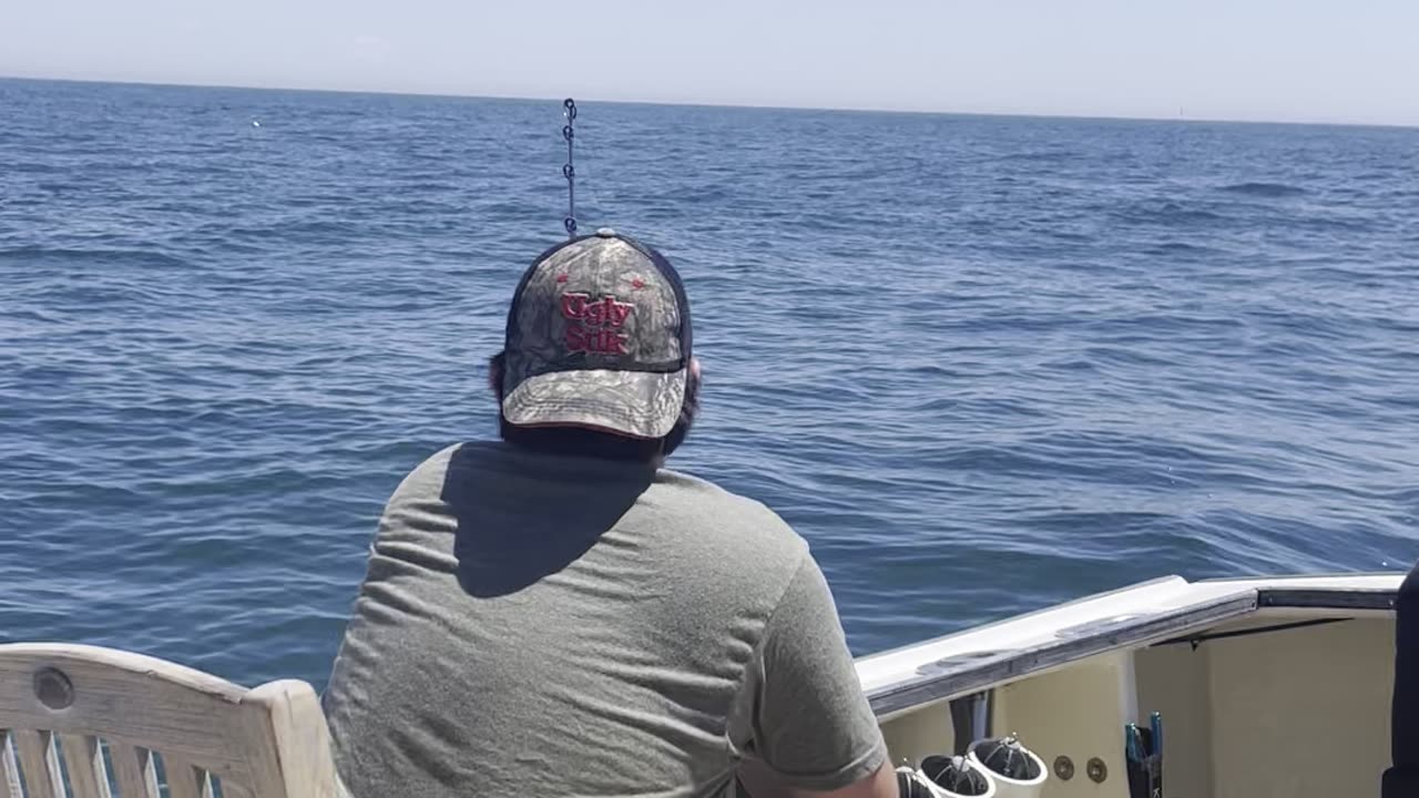 Caught a bluefish on Captain Steves Boat