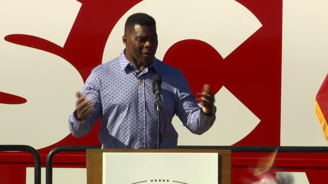 GA Senate candidate Herschel Walker holds rally with Governor Brian Kemp