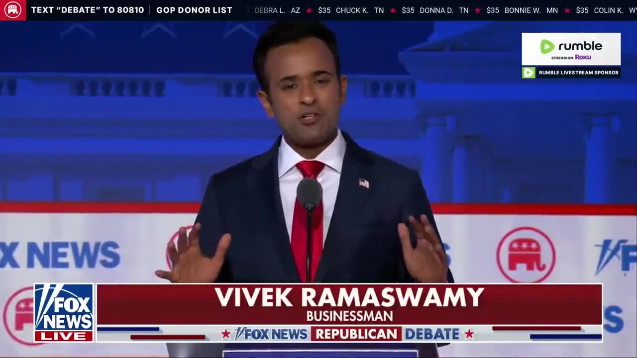 Vivek Ramaswamy's Closing Statement, First Republican Debate