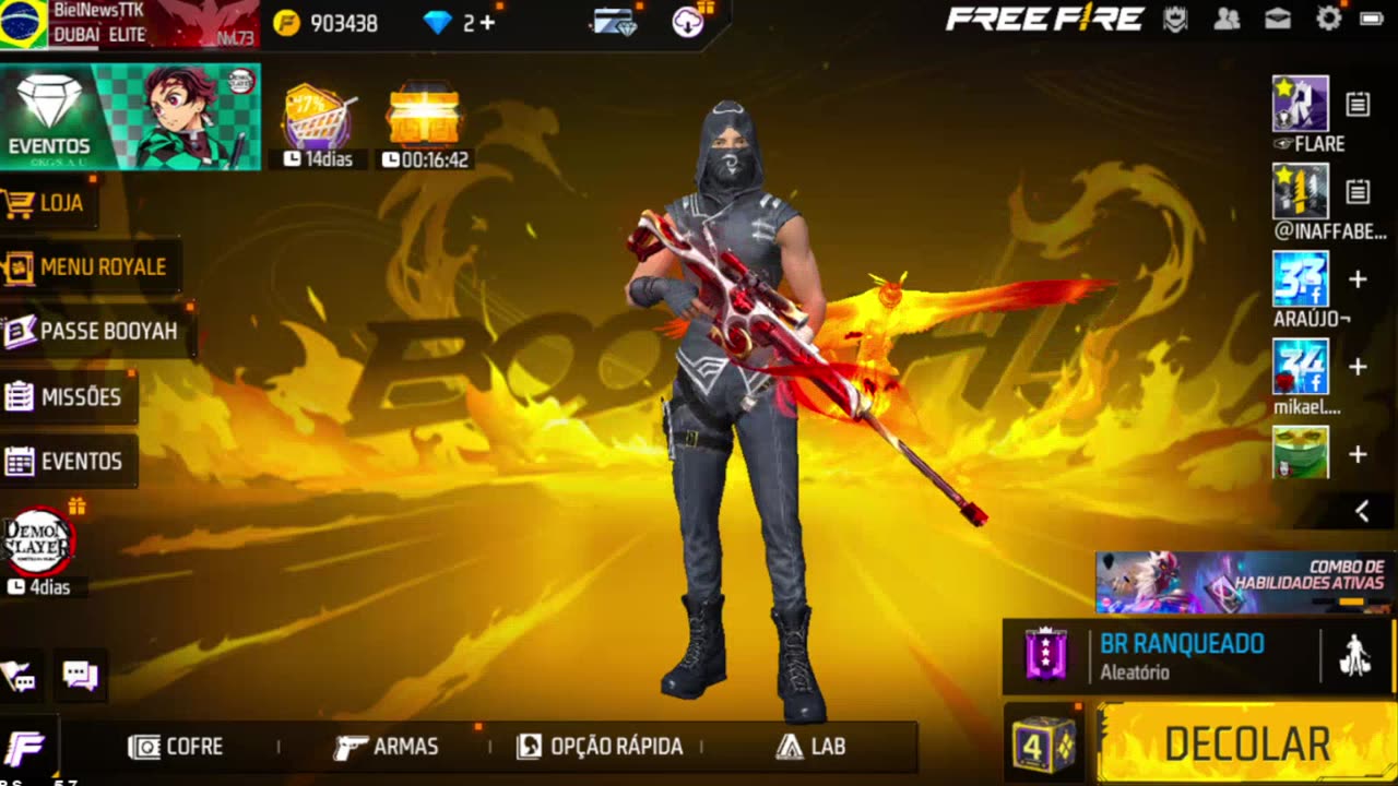 FREE FIRE AO VIVO GAMEPLAY