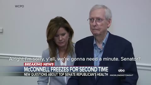 Sen. McConnell freezes for 2nd time in front of reporters