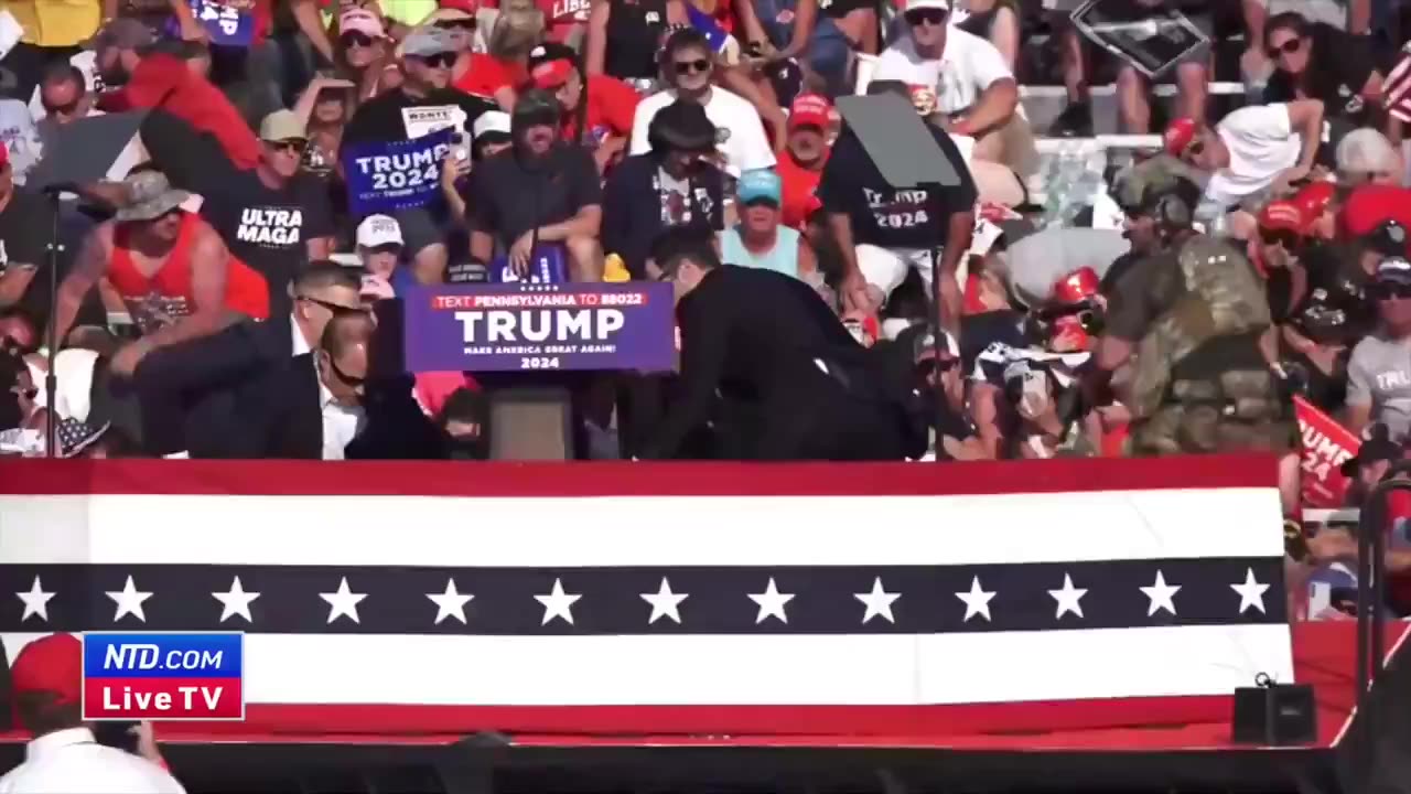 Full unedited footage of Trump shooting!