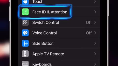 Activate Require Attention for Face ID 💪👍