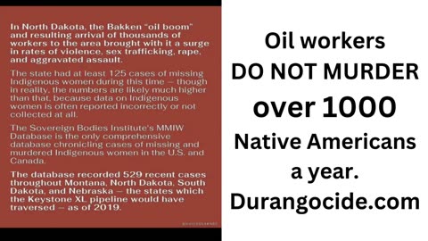 #OilworkersDONOTMurderover1000NativeAmericansAyear #mmiwg2swarriors