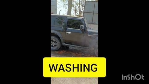 Mahindra thar foam washing video