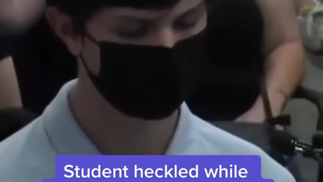 Student heckled while calling for mask mandateSepand speaking about dead grandmother