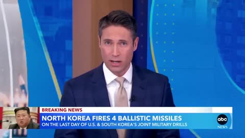 North Korea fires 4 ballistic missiles | GMA