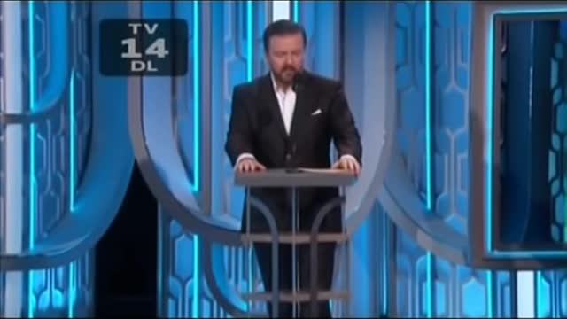 Ricky Gervais at the Golden Globes 2016 - All of his bits chained - Timeless