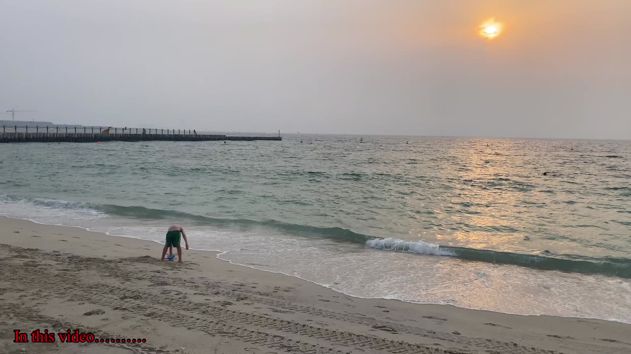 Swimming in Kite beach Dubai