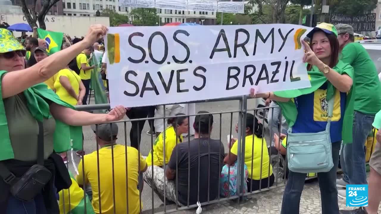 Las protestas bolsonaristas en Brasil continúan, aunque ahora con menor intensidad • FRANCE 24